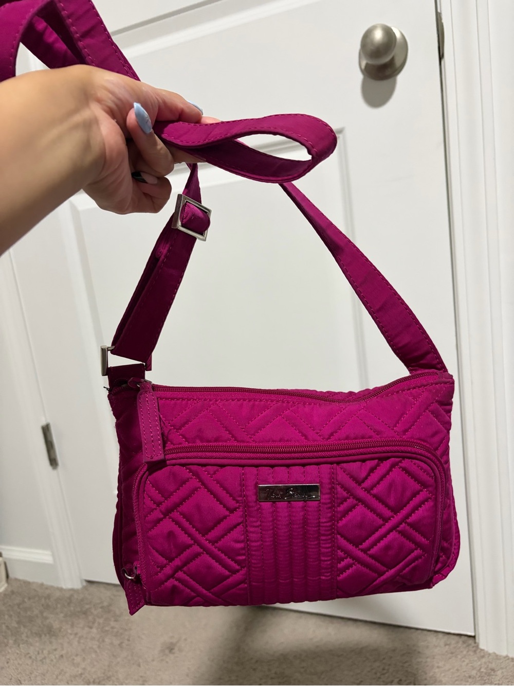 Quilted Crossbody Bag in Magenta - Vera Bradley